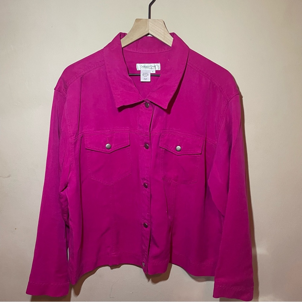 Coldwater Creek Hot Pink Utility Jacket